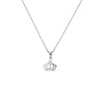 Halskette Krone Zirkonia 36 + 4 cm Silber rhodiniert