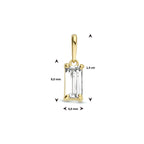 hanger zirkonia 14K geelgoud