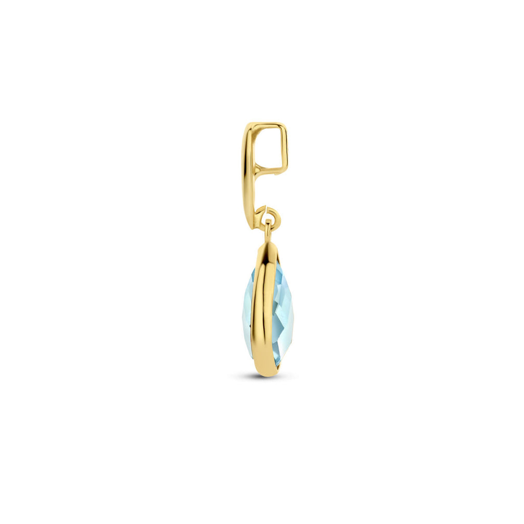 Ohrstecker Blautopas 14K Gelbgold