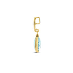 Ohrstecker Blautopas 14K Gelbgold