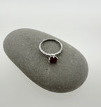 Handgemaakte zilveren ruby ring