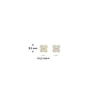 Ohrstecker Blume Zirkonia 3,5 mm 14K Gelbgold