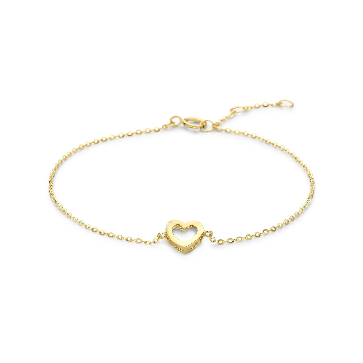 Armband Herz 16,5 - 17,5 - 18,5 cm 14K Gelbgold