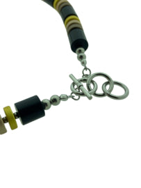 aluminium collier met schijfjes en cilinders