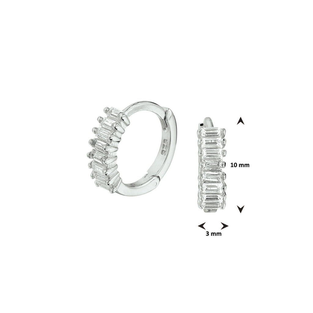 klapoorringen zirkonia zilver gerhodineerd