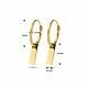 Ohrringe Platte 14K Gelbgold
