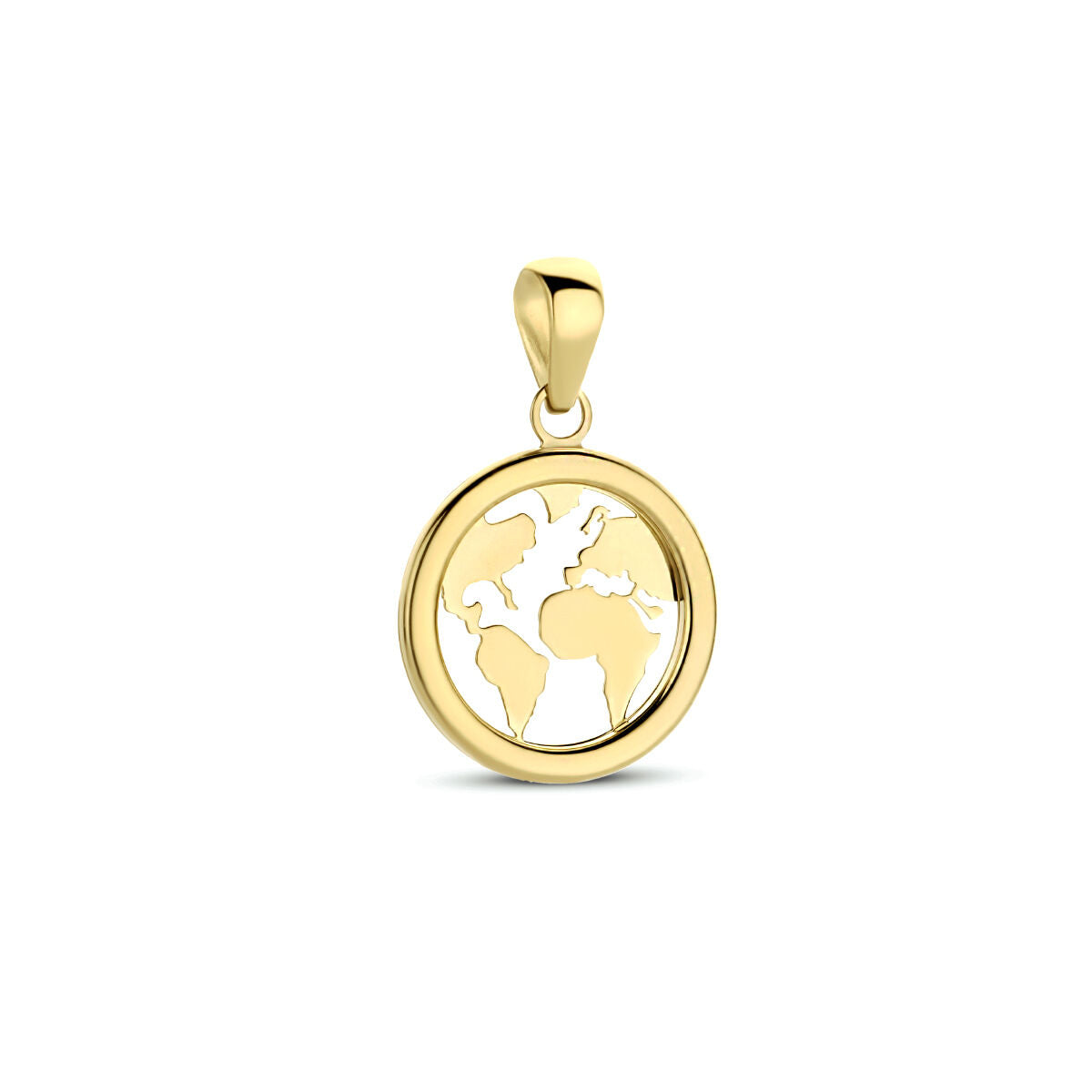hanger wereldbol 14K geelgoud