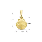 hanger schelp 12 mm 14K geelgoud