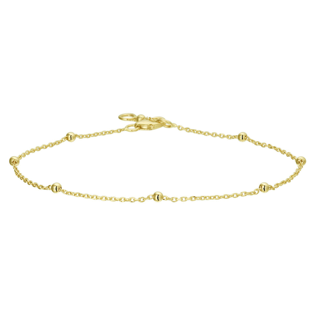 Armband Ankerkugeln 1,0 mm 17 - 19 cm 14K Gelbgold