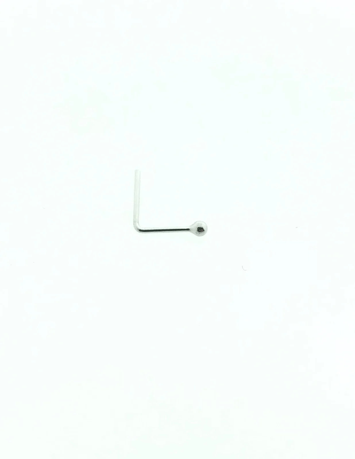 Witgouden neussteker bol klein