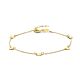 9k Armband Herzchen 16,5 + 2 cm 9K Gelb