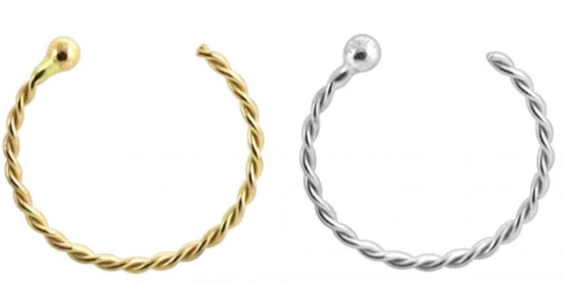 neus ringetjes: gedraaid