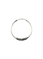 Zilveren bali oorringen