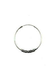 Zilveren bali oorringen