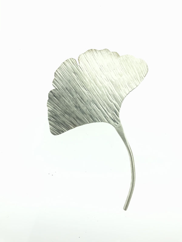 Ginkgo broches echt zilver groot