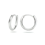 klapoorringen half rond zilver gerhodineerd