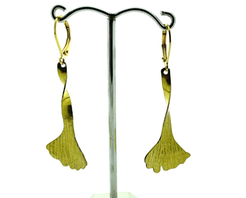 Ginkgoblad oorhangers