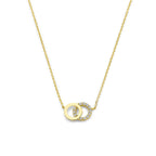collier zirkonia 40 - 42 - 44 cm 14K geelgoud
