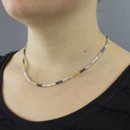 Collier zilver + & Verguld 42cm