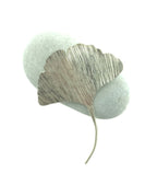Ginkgo broches echt zilver groot