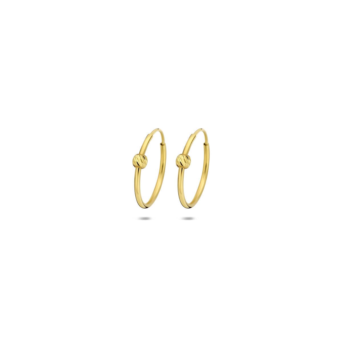 oorringen bolletje 14K geelgoud