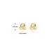Ohrstecker Zirkonia 6,5 mm 14K Gelbgold