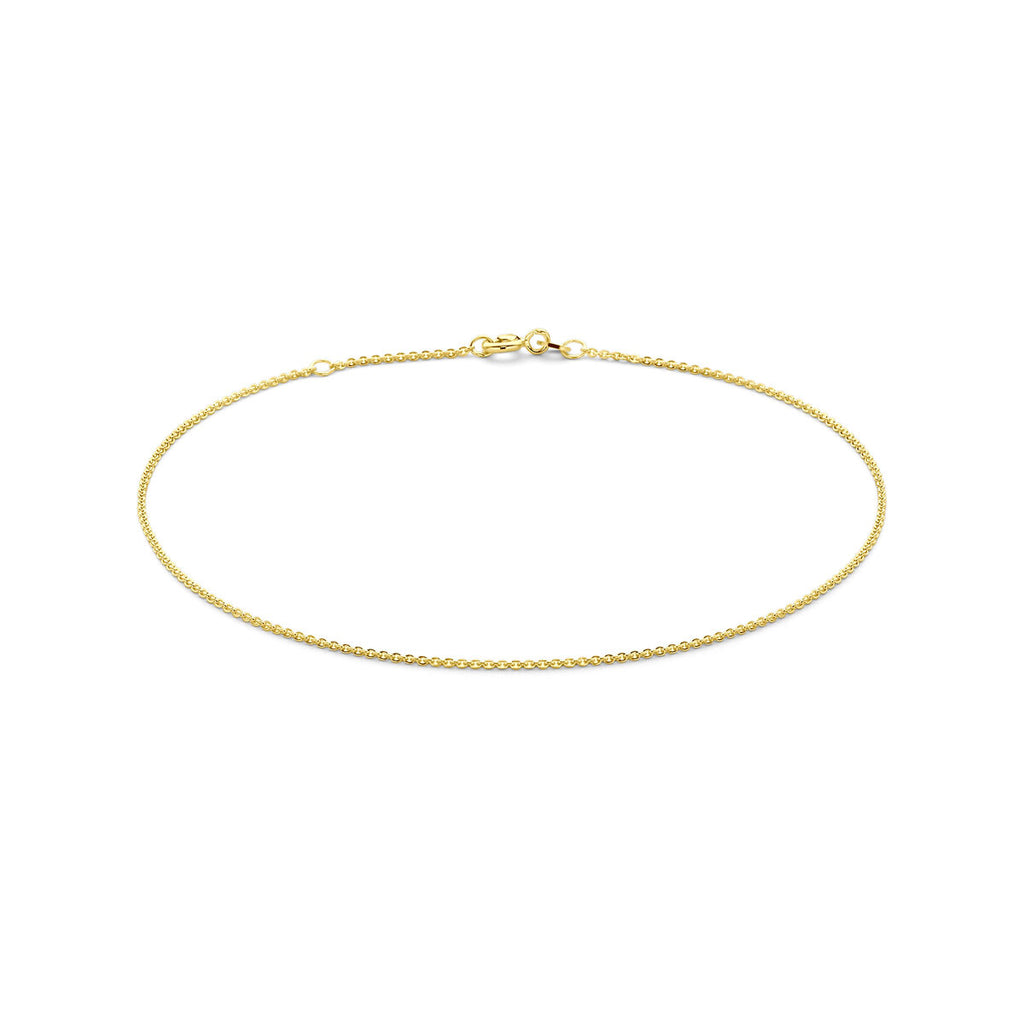 enkelbandje anker plat 1,2 mm 24 - 26 cm 14K geelgoud