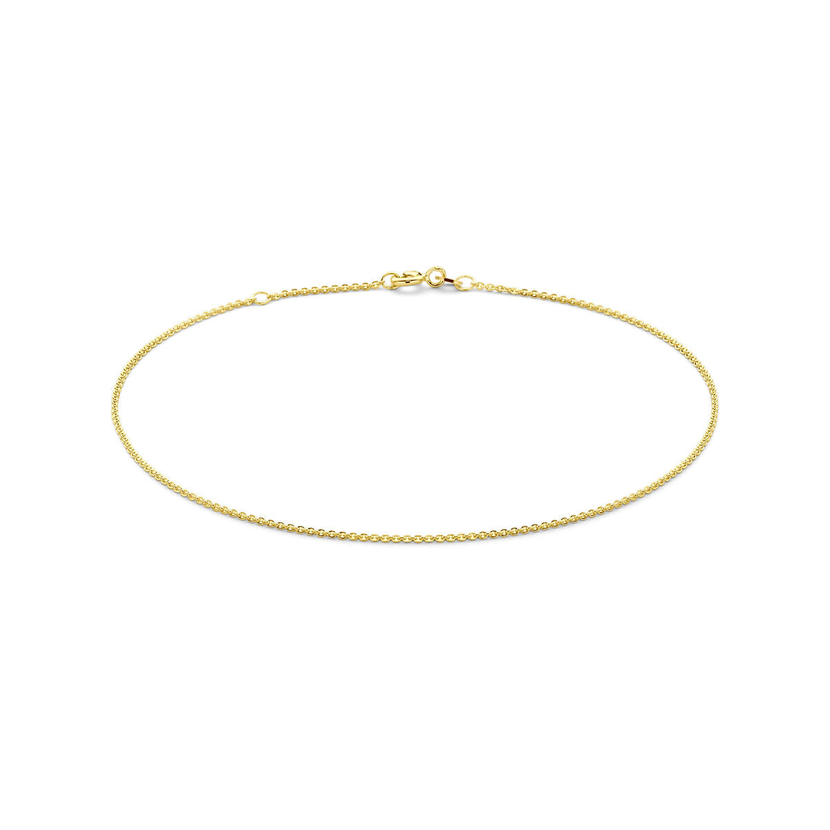 enkelbandje anker plat 1,2 mm 24 - 26 cm 14K geelgoud