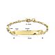 9k graveerarmband hart plaat 4,0 mm 9K geel