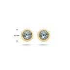 Ohrstecker Blautopas 4,5 mm 14K Gelbgold