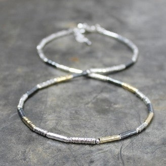 Collier met staafjes in verschillende kleur elementen