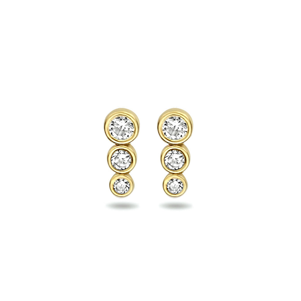Ohrstecker Zirkonia 14K Gelbgold