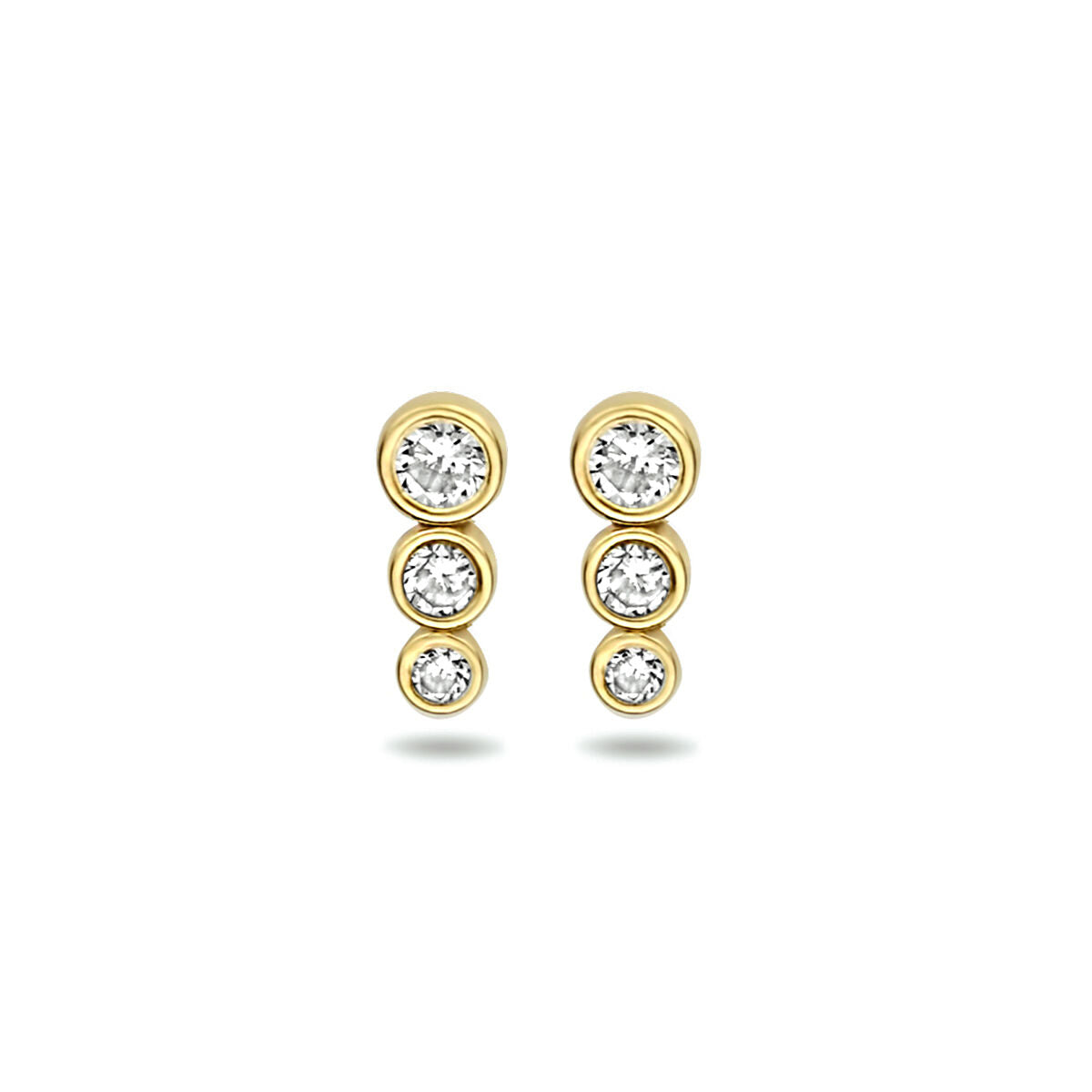 Ohrstecker Zirkonia 14K Gelbgold