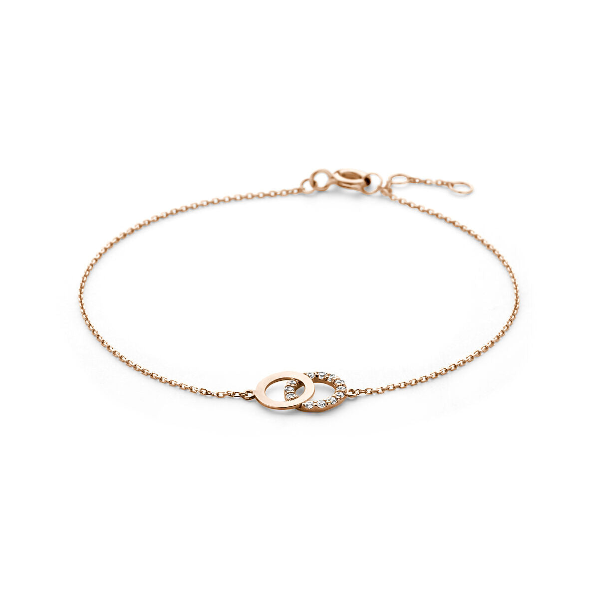 Armband Zirkonia 16,5 - 17,5 - 18,5 cm 14K Roségold