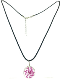 Hanger van kunsthars bloem klein lila