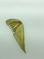 Handgemaakte broche abstract messing